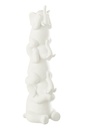 Elephant Pyramid Polyresin White