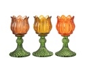 Candleholder Tulipa Glass Mix Assortment