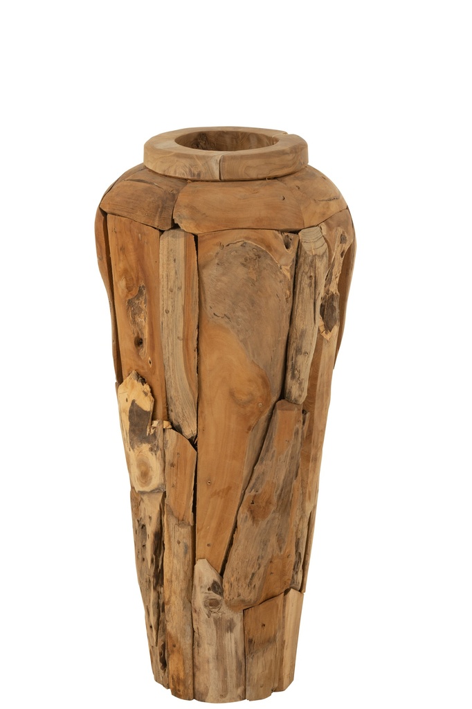 Vase en teck naturel petit