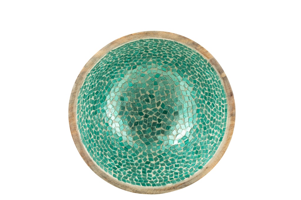 Bowl Mosaic Mango Wood Green