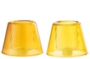 Tealight Holder Hat Glass Yellow/Orange