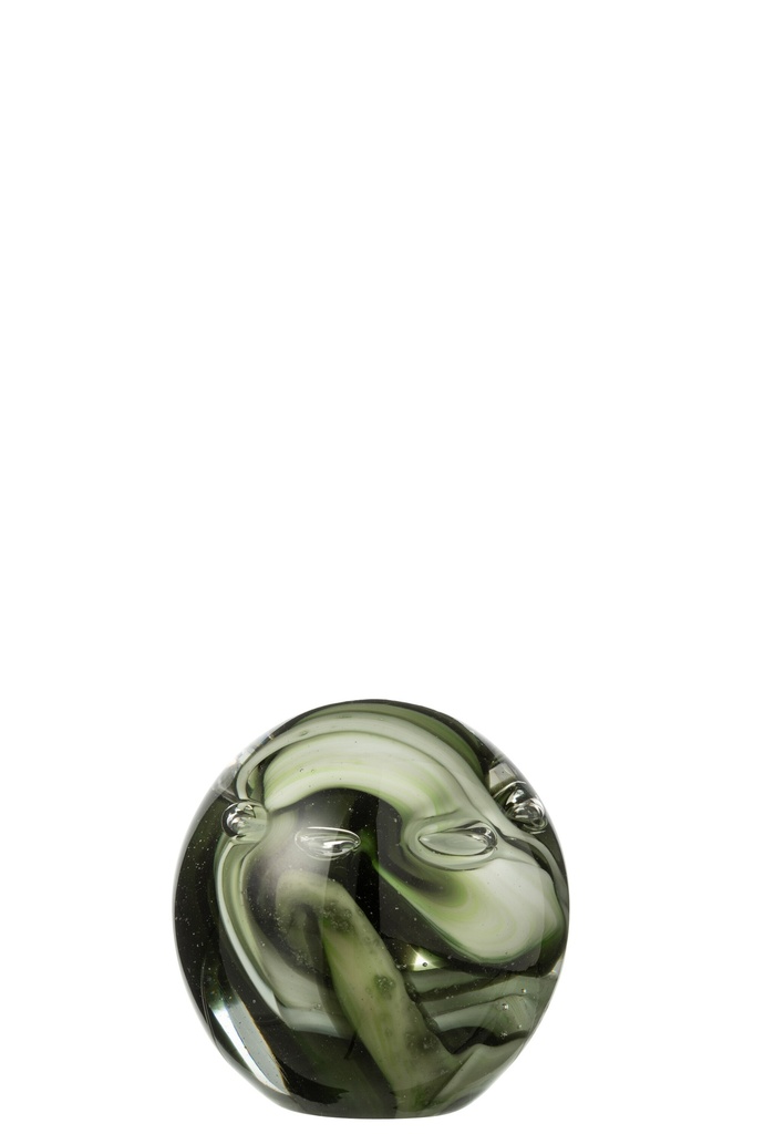 Presse-papier Tornado Rond Verre Transparent/Marron