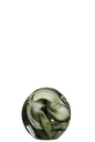 Paperweight Tornado Round Glass Transparent/Brown
