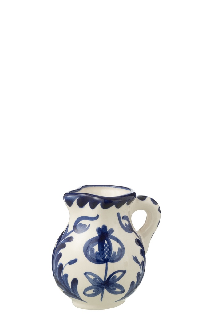 Pitcher Granada Ceramic White/Cobalto Blue