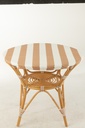 Dining Table Rattan Beige/White
