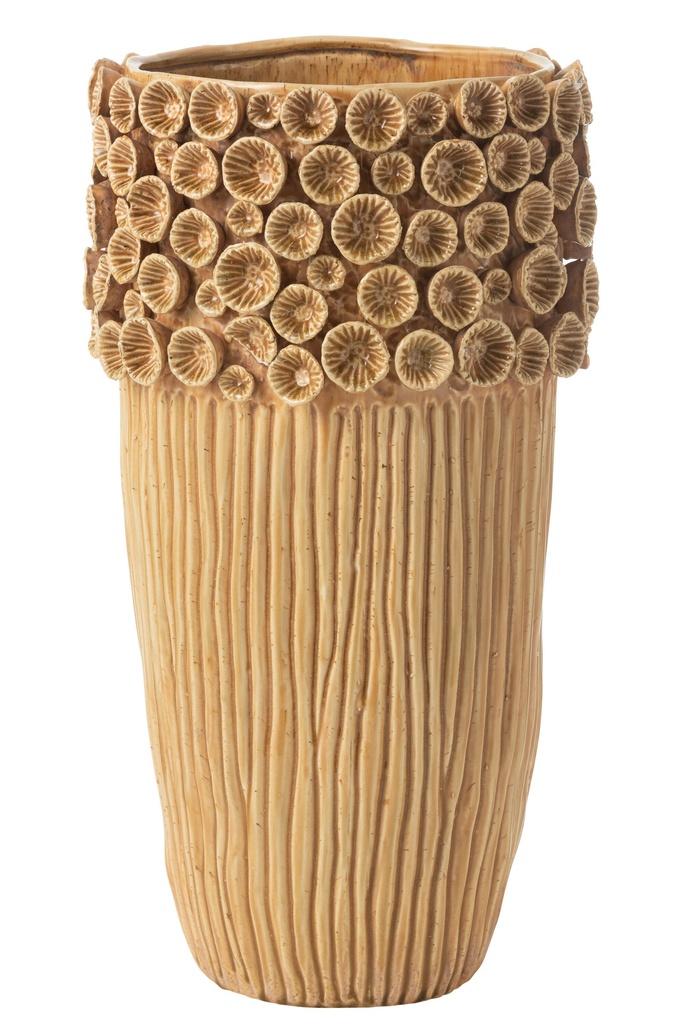 Vase Coral High Clay Ochre