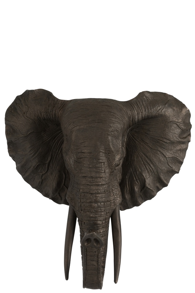 Éléphant suspendu en poly marron