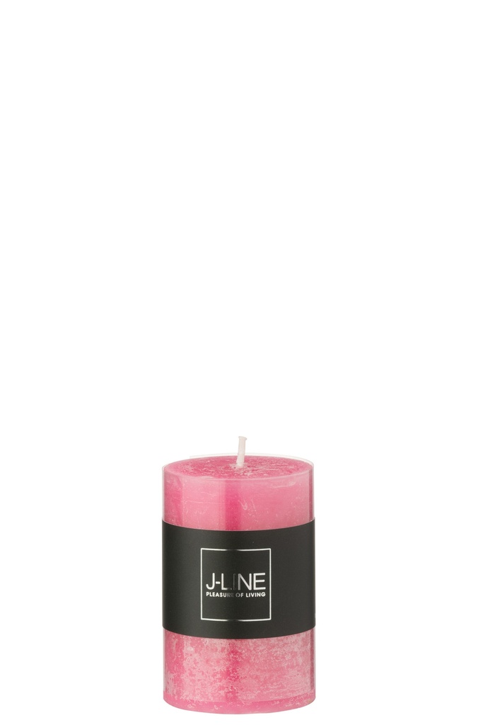 Cylinder Candle Pink Small 18H