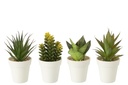 Plantes en pot artificielles vertes