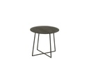 Coffee Table Round Teak Wood/Metal