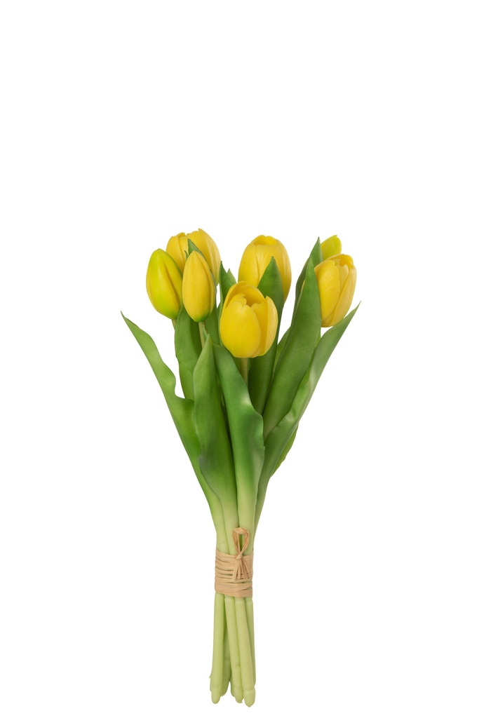 Bouquet de tulipes 7 pièces Pu jaune