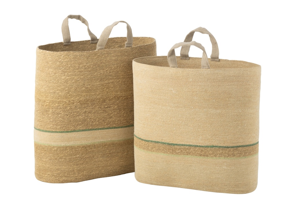 Set Of 2 Basket Stripe +