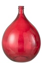 Vase en verre rouge grand