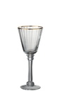 Verre à boire avec bord de vin blanc