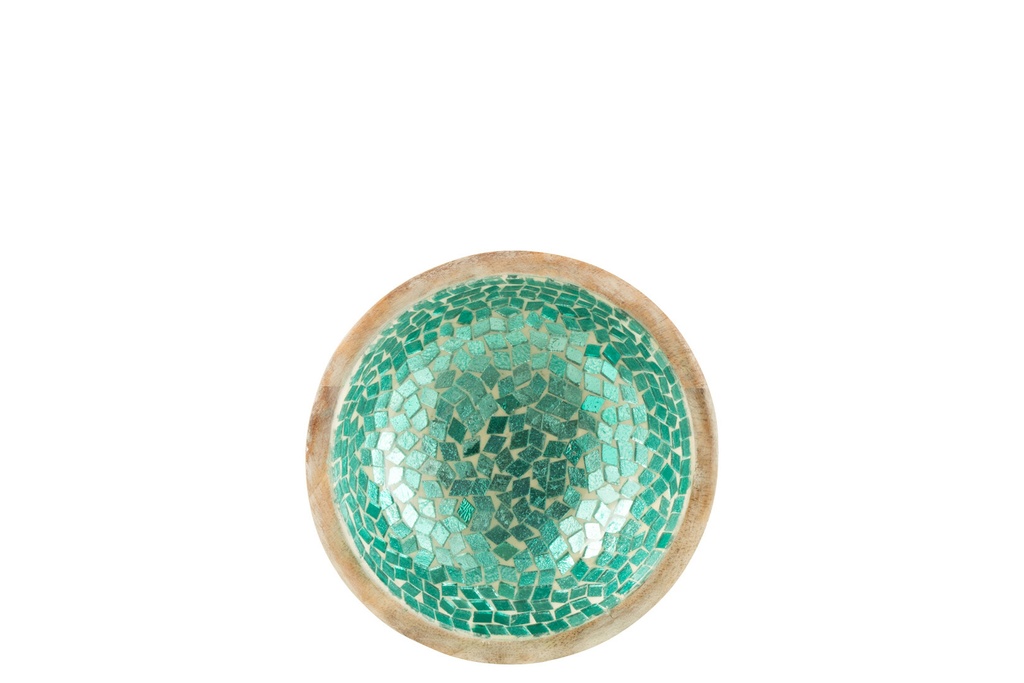Bowl Mosaic Mango Wood Green