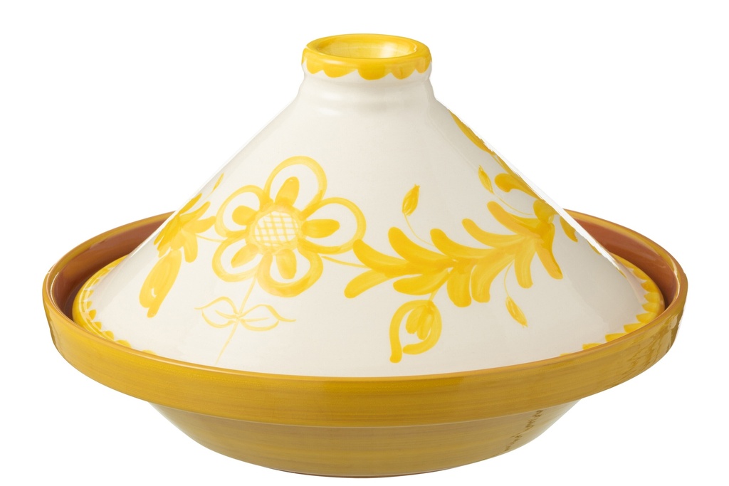 Tajine Granada Céramique Blanc/Jaune