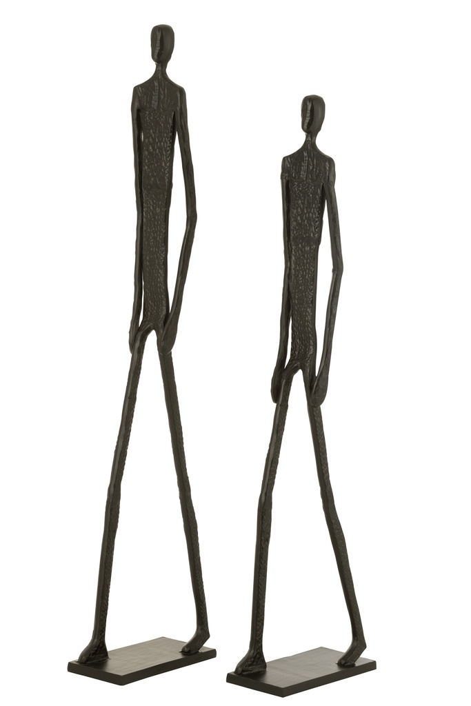 Lot de 2 figurines marchant en aluminium