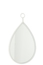 Miroir suspendu en forme de goutte/MDF blanc