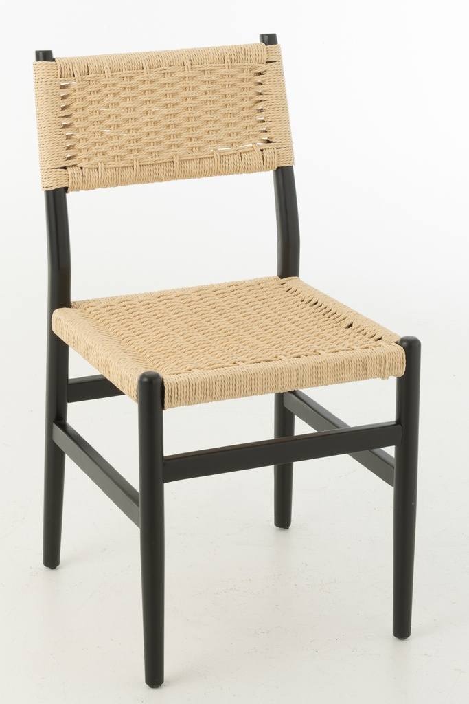 Chaise Lap en bois de hêtre/corde noire
