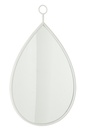 Miroir suspendu en forme de goutte/MDF blanc