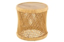 Side Table Cylindrical Ratten Natural