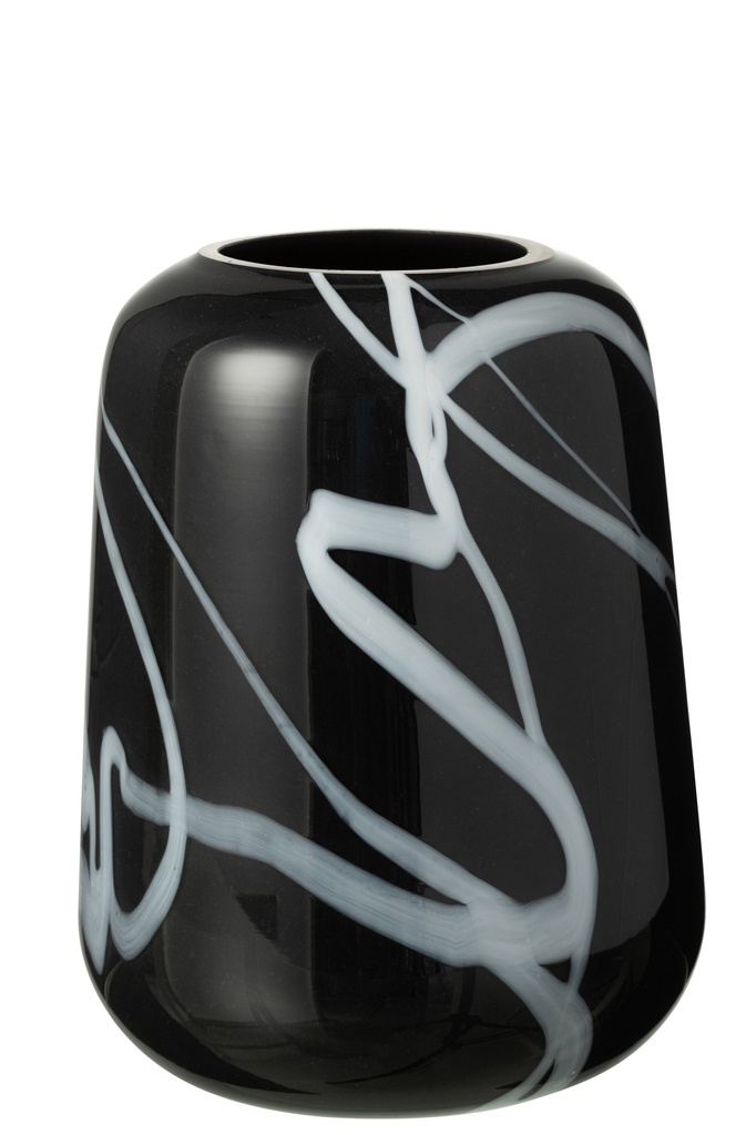 Vase en verre étroit effet fumée