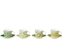 Ensemble de 4 tasses à thé + soucoupes en