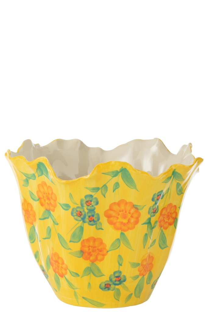 Vase Alegria Flowers Wide Clay