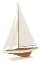 Sailboat Paulownia Wood White/Natural Large