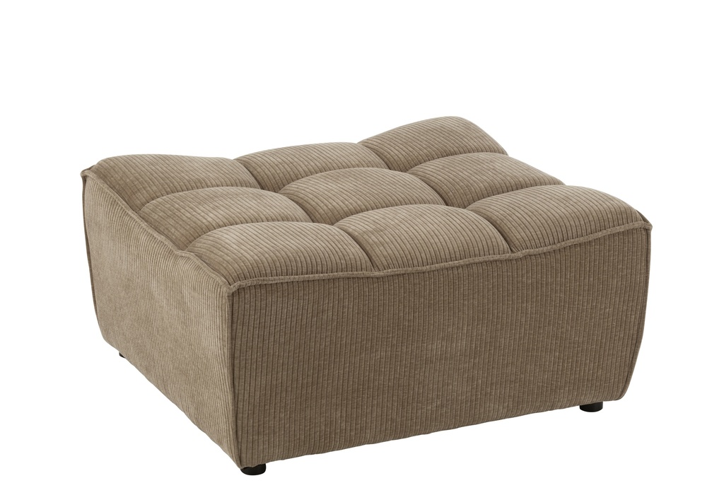 Ottoman Grid Poplar Wood/Foam Dark