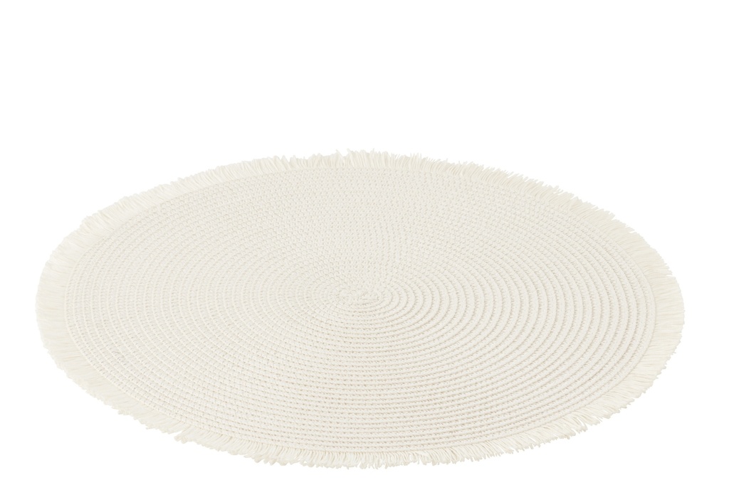 Placemat Round Paper White