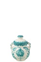 Jar Granada Ceramic White/Aqua