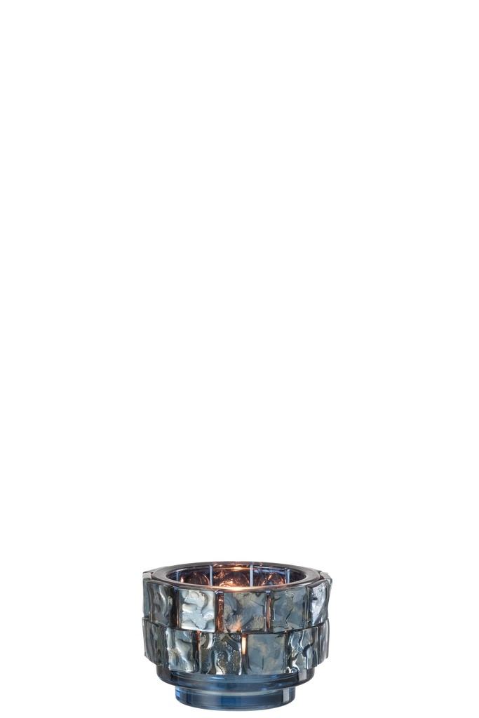 Tealight Holder Square Mosaic Glass