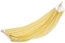 Hamac à rayures en coton/polyester jaune vif/blanc