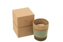 Scented Candle Basket Wax Beige/Blue