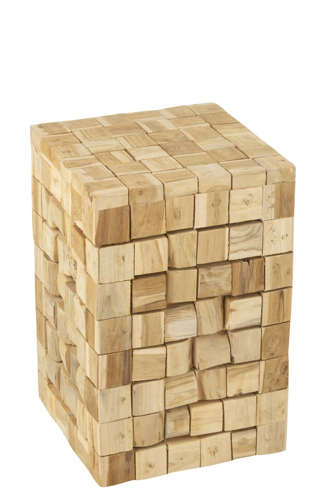 Sidetable/Stool Pieces Teak Wood Natural