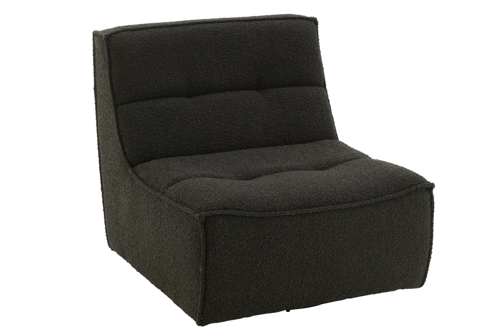 Fauteuil pivotant carré en mousse noir
