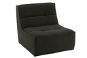 Fauteuil pivotant carré en mousse noir