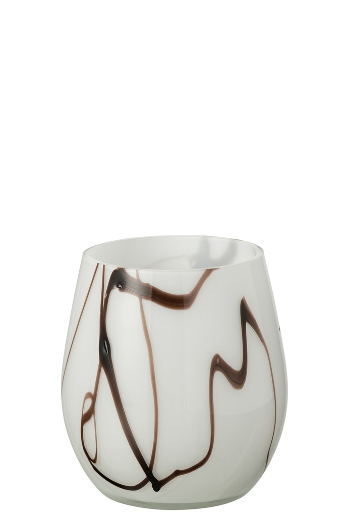 Verre effet fumée Hurricane blanc/noir