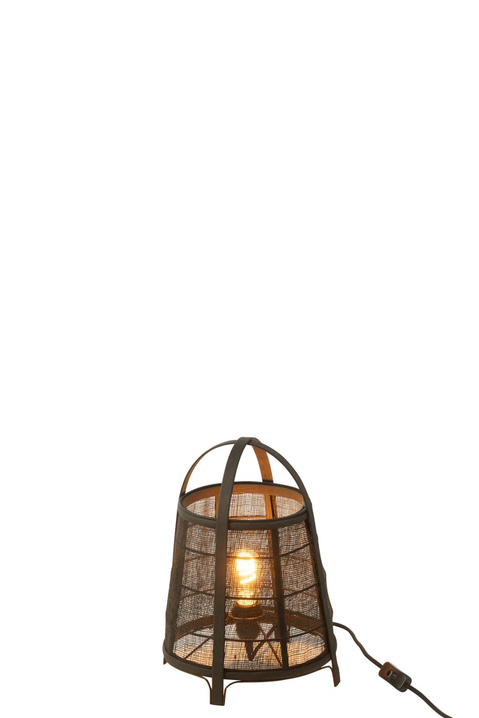 Lampe Rya Coton/Bambou Noir Petite