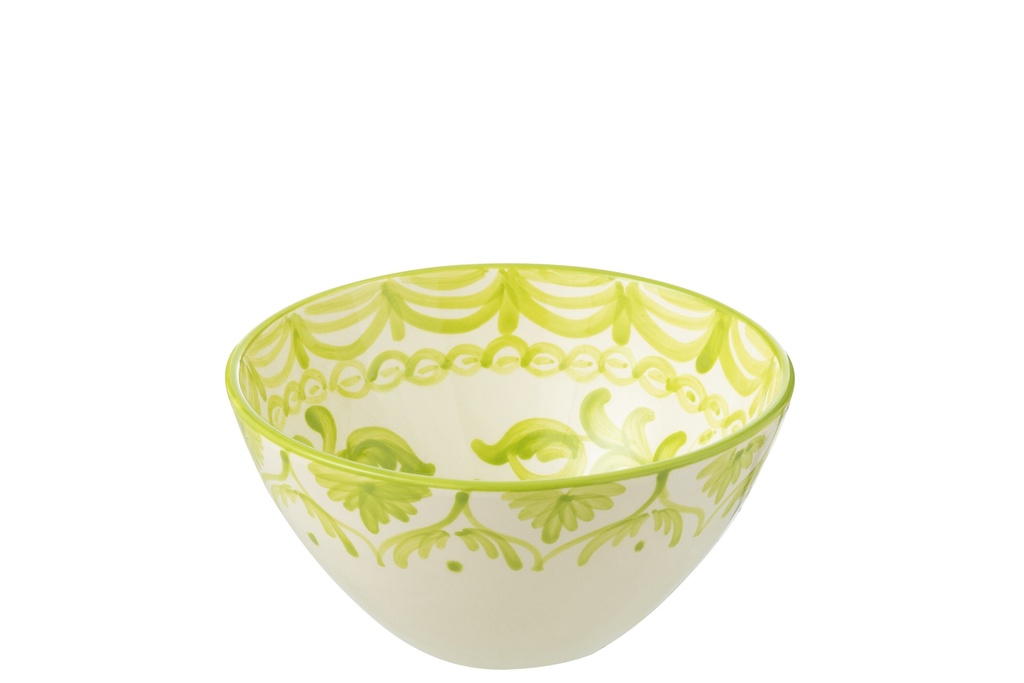 Bowl Granada High Ceramic White/Green