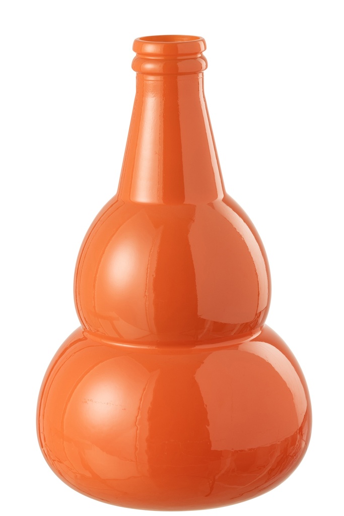 Vase Cocoon Glass Orange