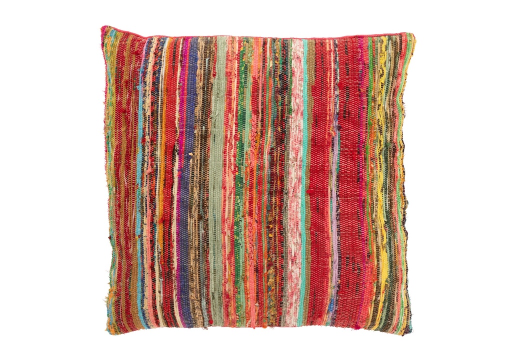 Cushion Chindi Square Cotton/Polyester Mix