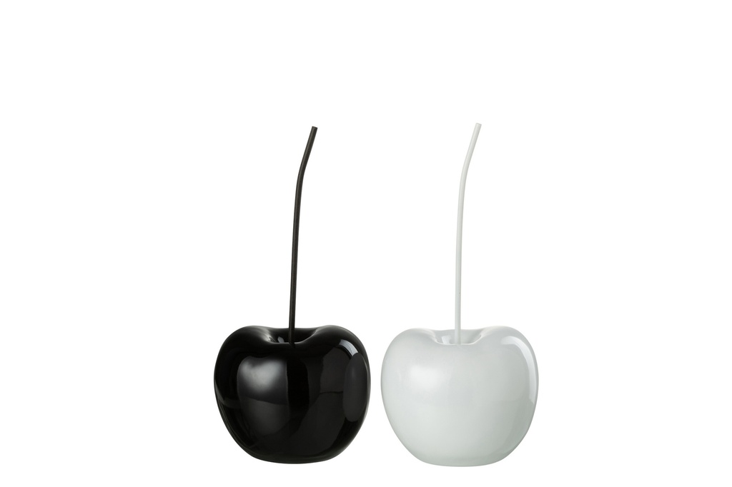 Cherry Resin Shiny White/Black Small