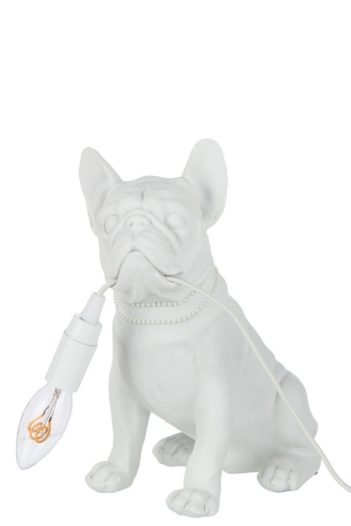 Lampe Bulldog Poly Blanc