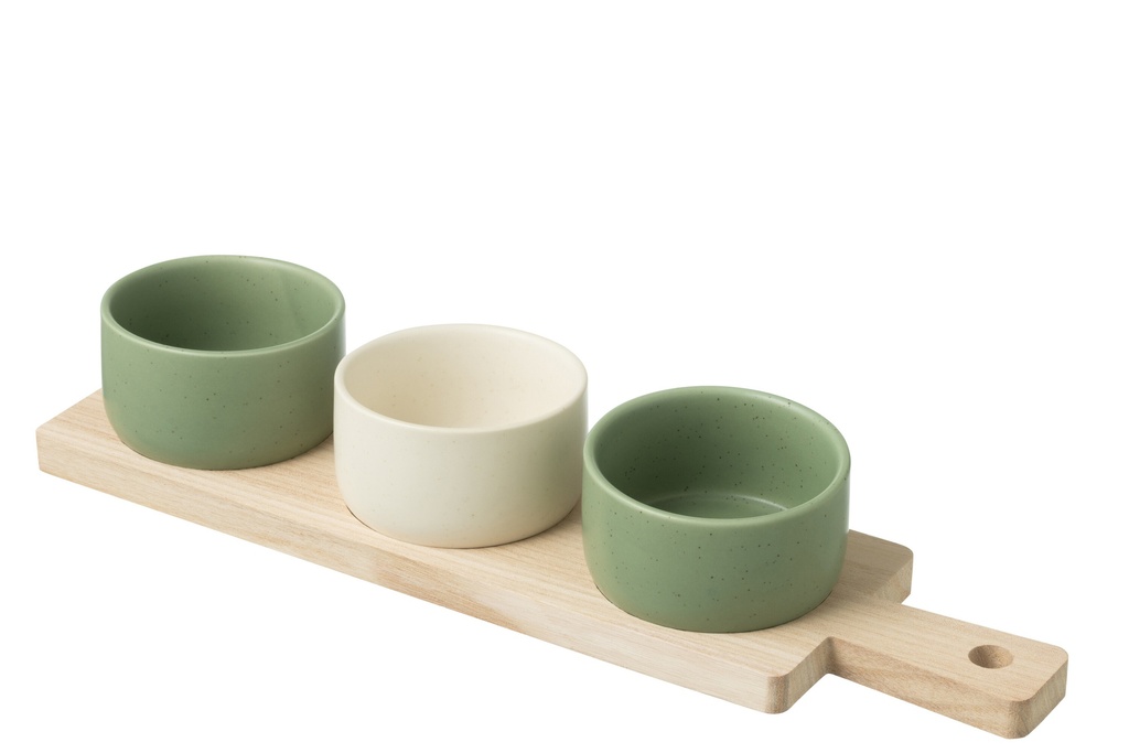 Tapas Service 3 Sets+Wood Tray