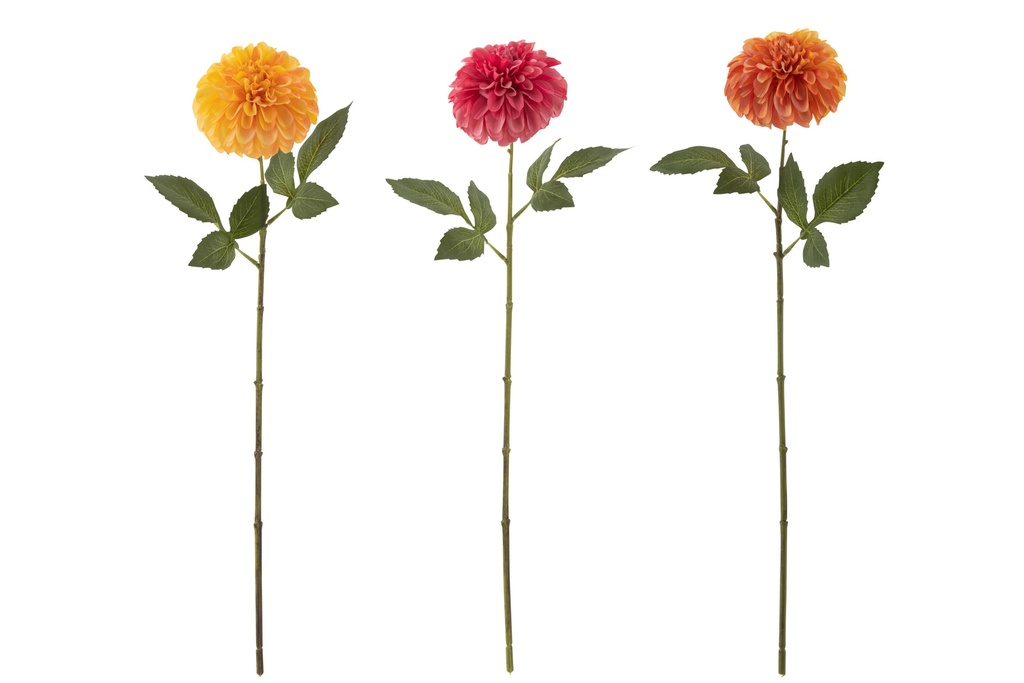 Bouquet de dahlias artificiels assortis