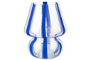 Table Lamp Stripes Glass Transparent/Blue