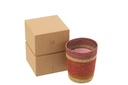 Scented Candle Basket Wax Burgundy