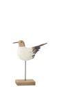Oiseau de mer sur support en bois de paulownia